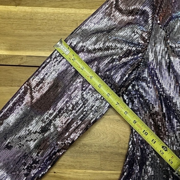 Picadilly Fashions Sequin Open Front Blazer Shiny Sparkly Size XXL - Picture 10 of 12